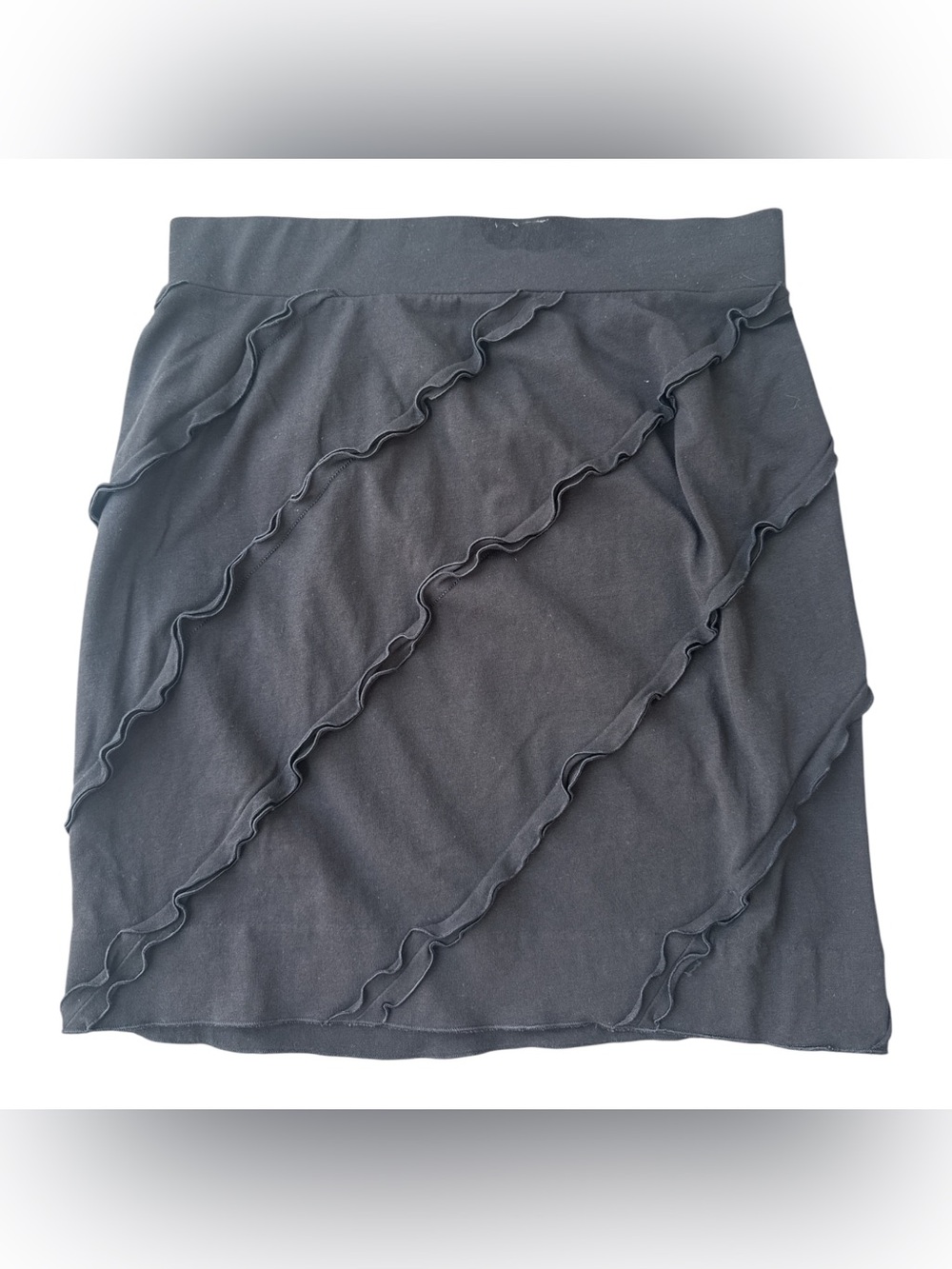 Marc by Marc Jacobs Black Ruffled Knit Skirt
